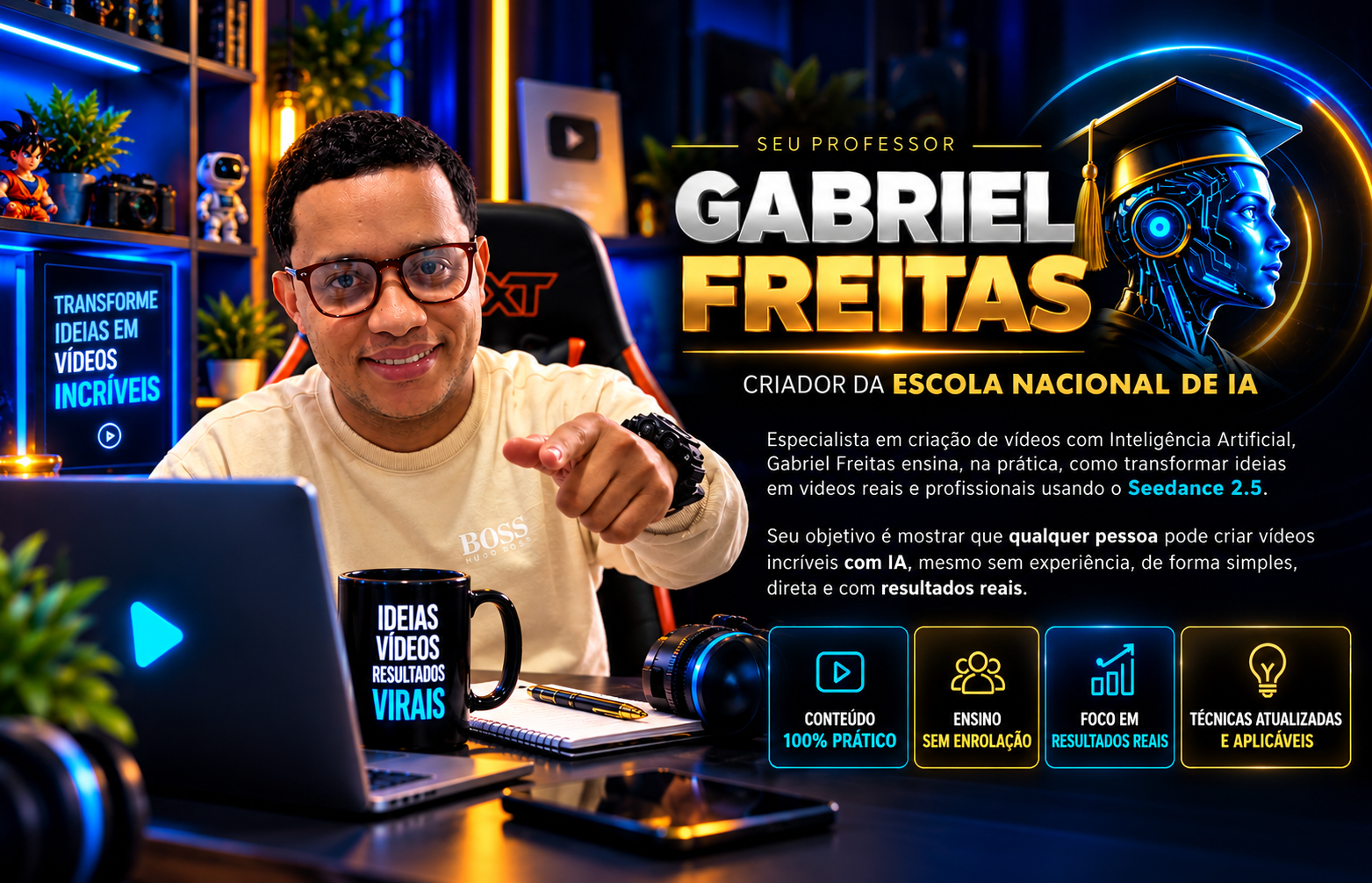 Gabriel Freitas, professor da Escola Nacional de IA